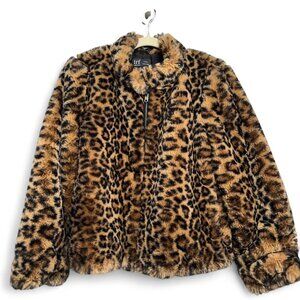 Faux fur TRF Zara animal print jacket!
